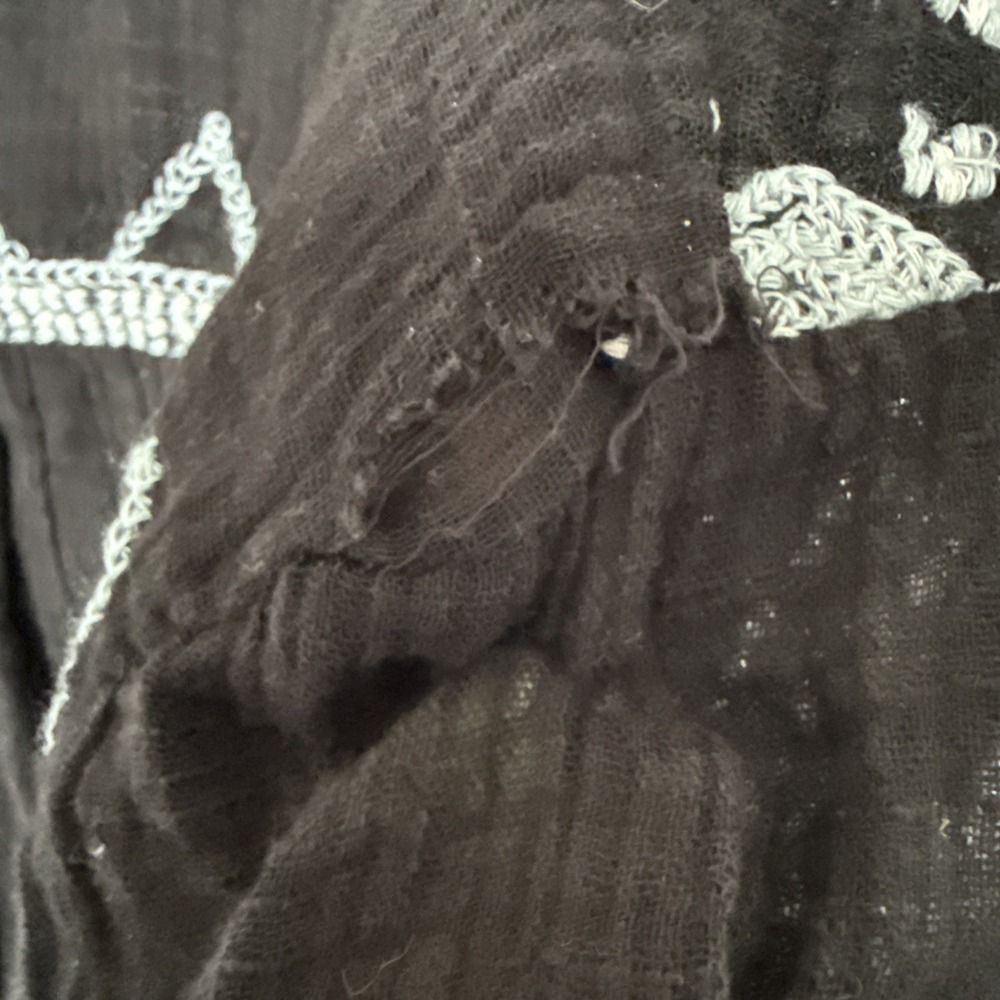 Free People Tunic Top Embroidered Bell Sleeves Size S Boho Festival Hippie Beach - Picture 4 of 8